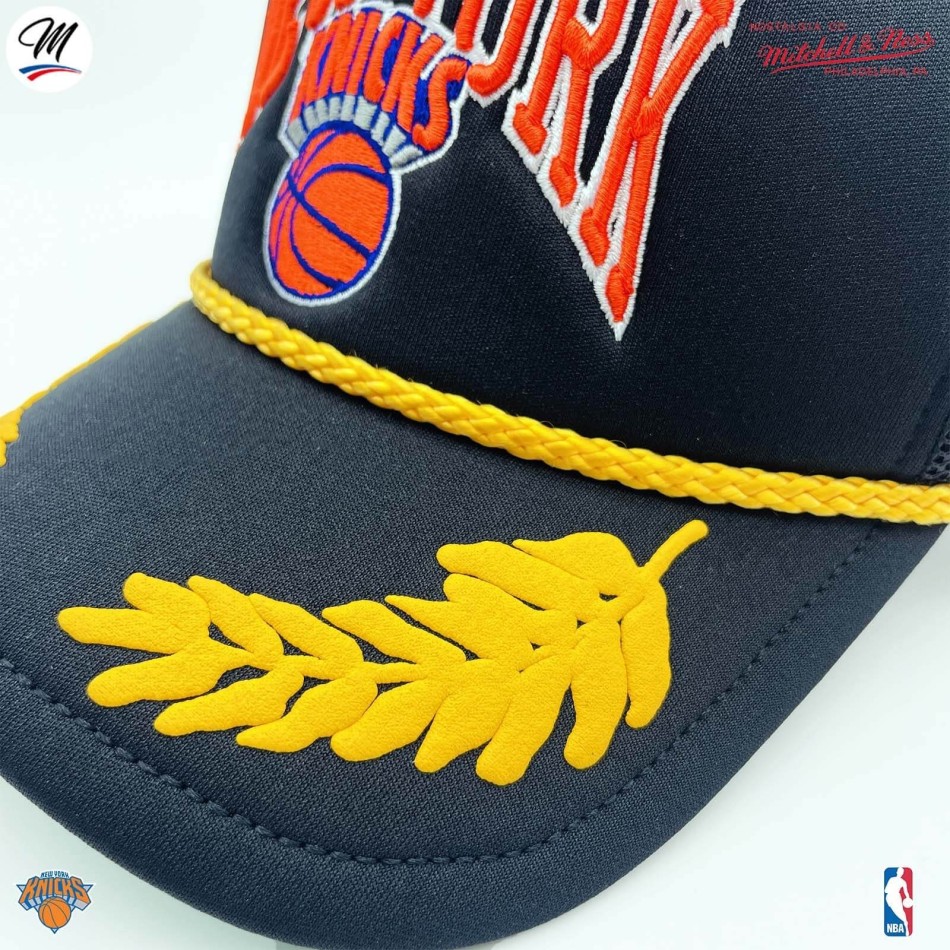 Cappello Trucker New York Knicks HWC "Gold Leaf" NBA (Cappello NBA) Mitchell & Ness chez FrenchMarket