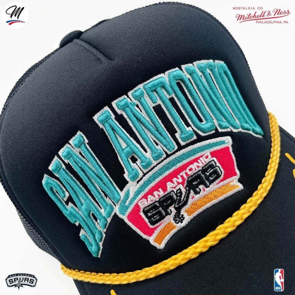 Cappello Trucker San Antonio Spurs HWC "Gold Leaf" NBA (Cappello NBA) Mitchell & Ness chez FrenchMarket