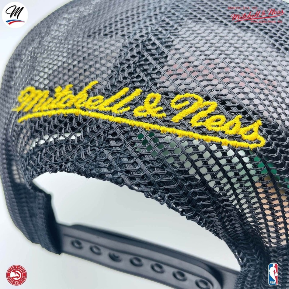 Casquette Trucker NBA Atlanta Hawks HWC "Gold Leaf" (Casquette NBA) Mitchell & Ness chez FrenchMarket