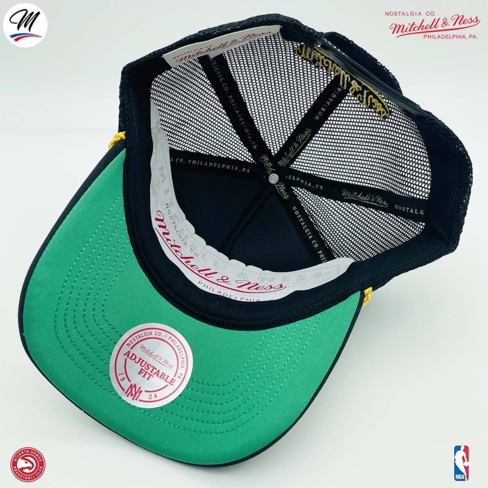 Casquette Trucker NBA Atlanta Hawks HWC "Gold Leaf" (Casquette NBA) Mitchell & Ness chez FrenchMarket