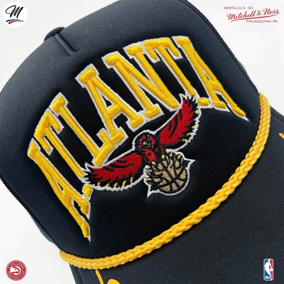 Casquette Trucker NBA Atlanta Hawks HWC "Gold Leaf" (Casquette NBA) Mitchell & Ness chez FrenchMarket