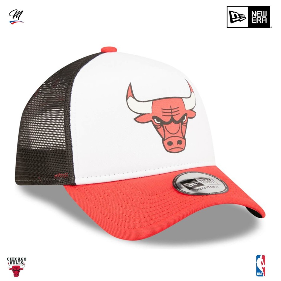 NBA Chicago Bulls "Team Color" A-Frame Trucker Cap (NBA-Kappe) New Era auf FrenchMarket