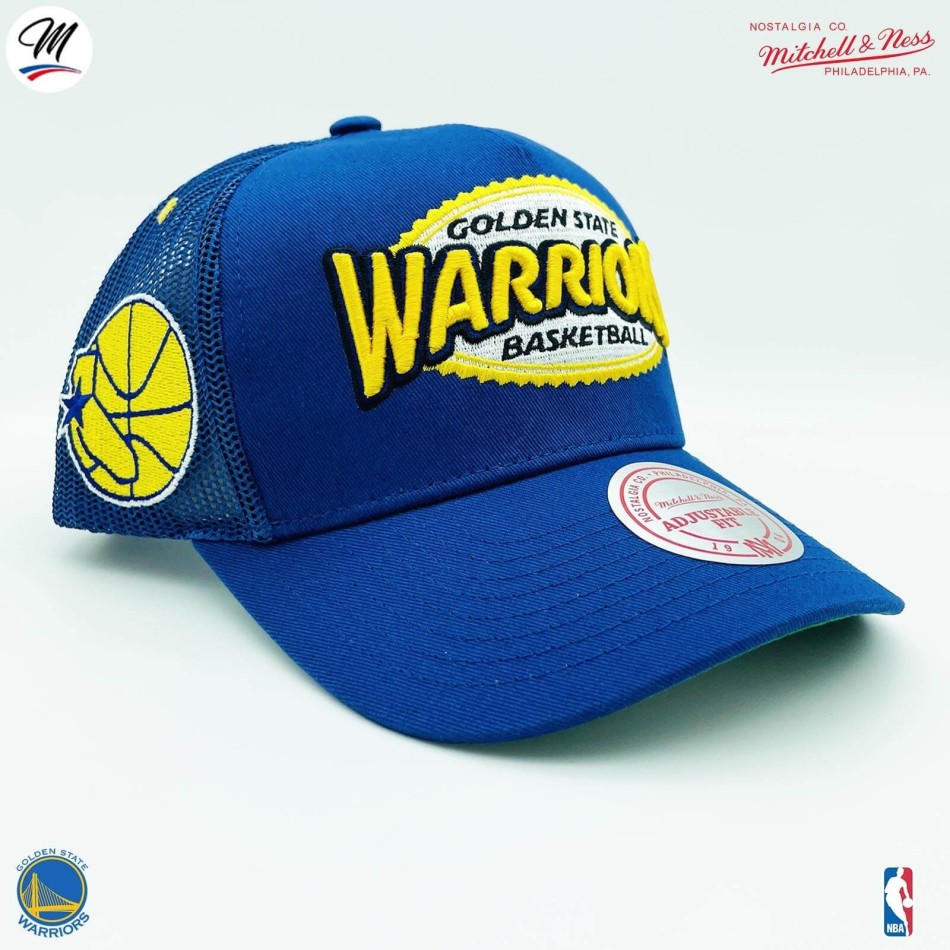 NBA Golden State Warriors Gorra HWC "Team Seal" Trucker (Gorra de la NBA) Mitchell & Ness chez FrenchMarket