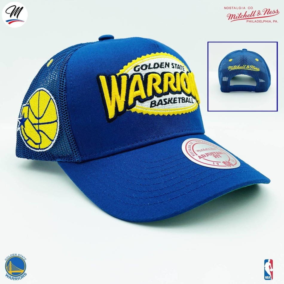 NBA Golden State Warriors Gorra HWC "Team Seal" Trucker (Gorra de la NBA) Mitchell & Ness chez FrenchMarket