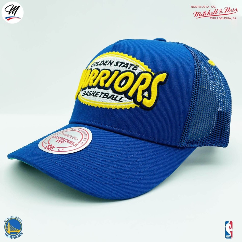 Casquette Trucker NBA Golden State Warriors HWC "Team Seal" (Casquette NBA) Mitchell & Ness chez FrenchMarket