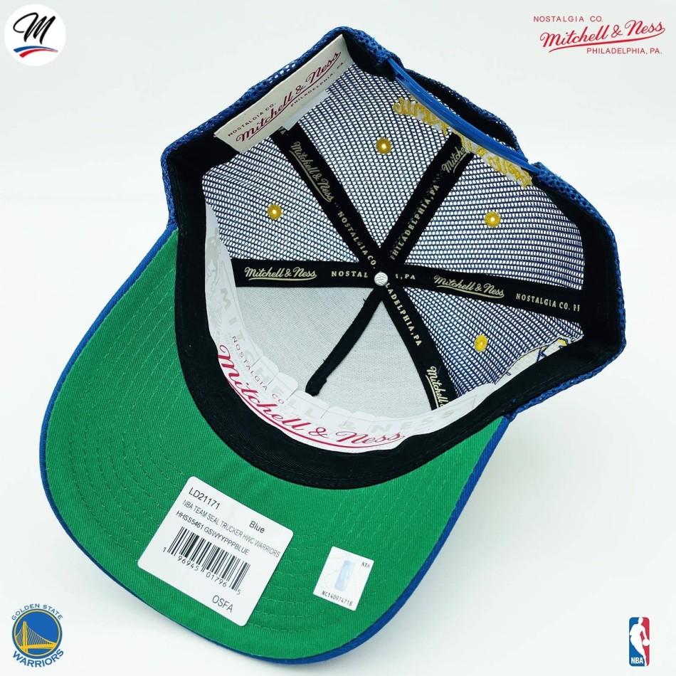 NBA Golden State Warriors HWC Cappello Trucker "Team Seal (Cappello NBA) Mitchell & Ness chez FrenchMarket