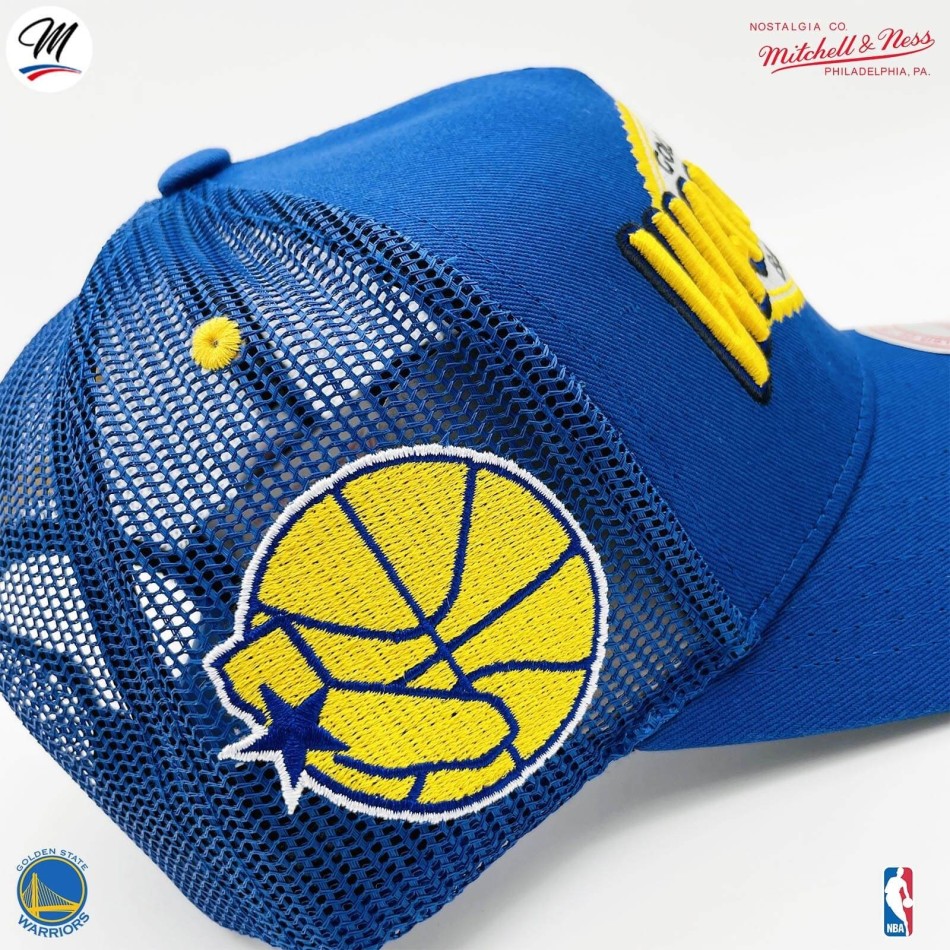 NBA Golden State Warriors Gorra HWC "Team Seal" Trucker (Gorra de la NBA) Mitchell & Ness chez FrenchMarket