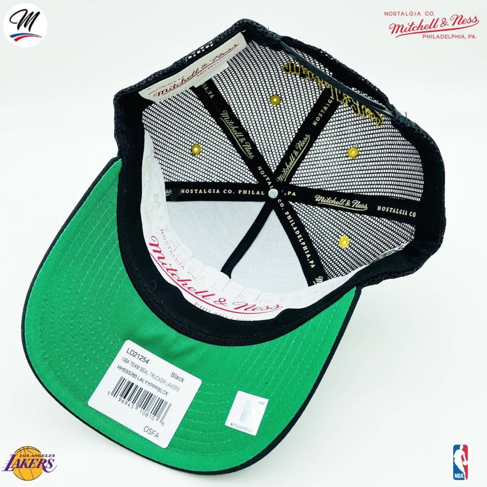 NBA Los Angeles Lakers HWC "Team Seal" Trucker Cap (NBA-Kappe) Mitchell & Ness auf FrenchMarket