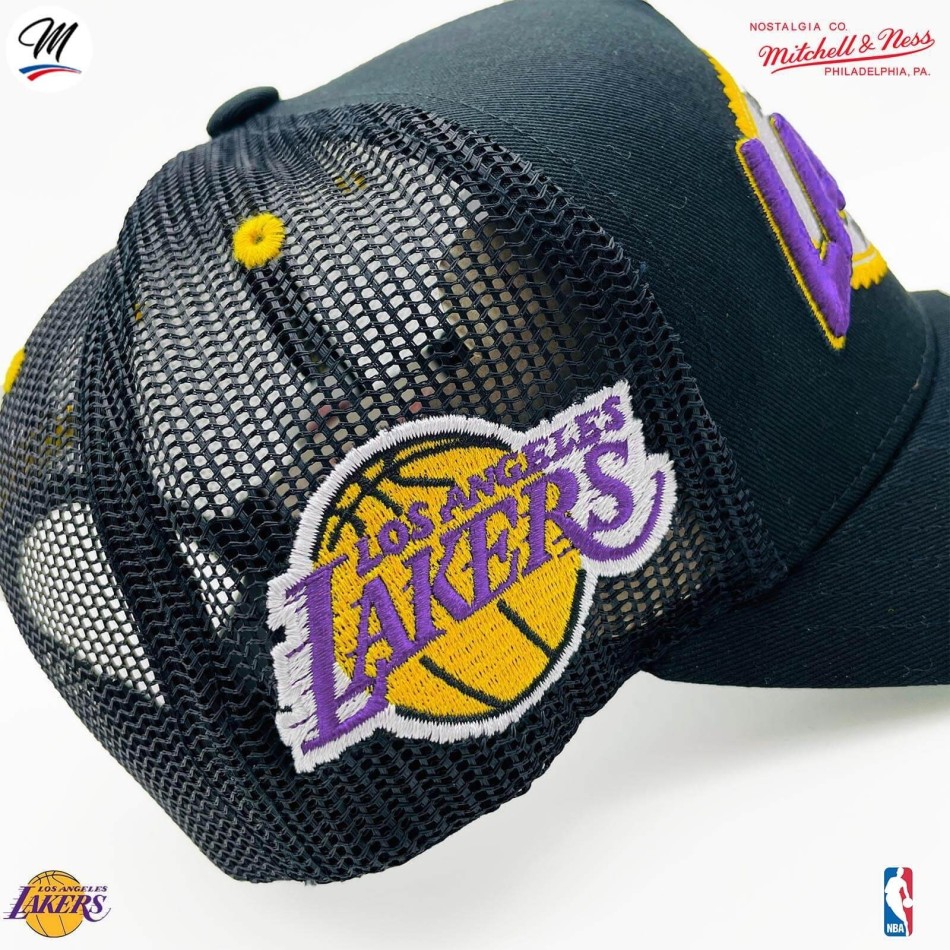 Casquette Trucker NBA Los Angeles Lakers HWC "Team Seal" (Casquette NBA) Mitchell & Ness chez FrenchMarket