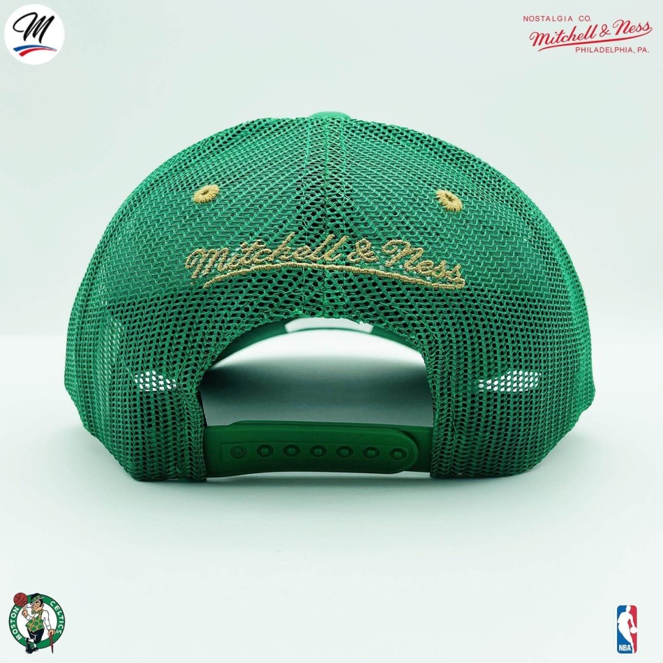 Boston Celtics HWC "Team Seal" Cappellino Trucker NBA (Cappello NBA) Mitchell & Ness chez FrenchMarket