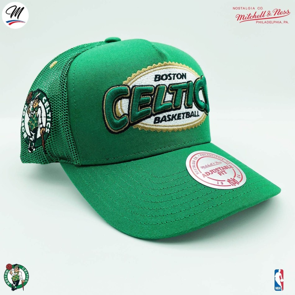 Boston Celtics HWC "Team Seal" NBA Trucker Hat (Caps) Mitchell & Ness on FrenchMarket