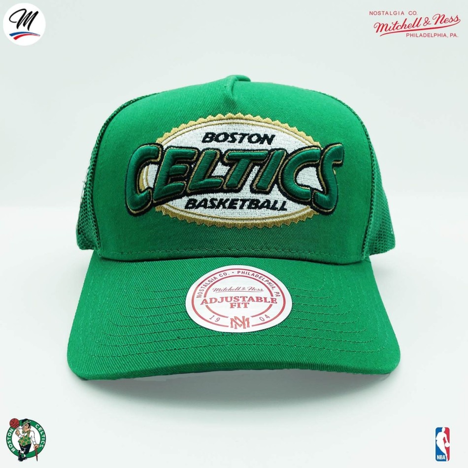 Boston Celtics HWC "Team Seal" NBA Trucker Hat (Caps) Mitchell & Ness on FrenchMarket