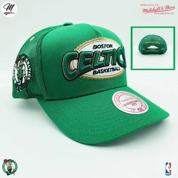 Boston Celtics HWC "Team Seal" Cappellino Trucker NBA (Cappellino) Mitchell & Ness chez FrenchMarket