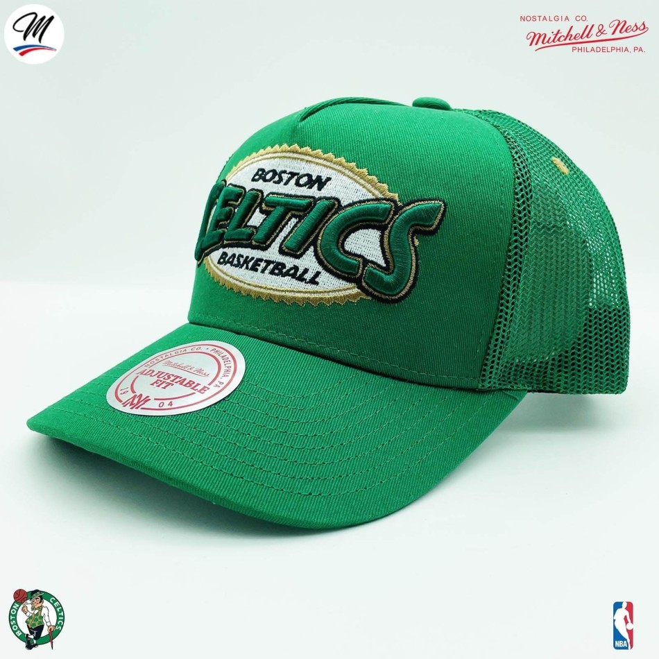 Boston Celtics HWC "Team Seal" NBA Trucker Hat (Caps) Mitchell & Ness on FrenchMarket