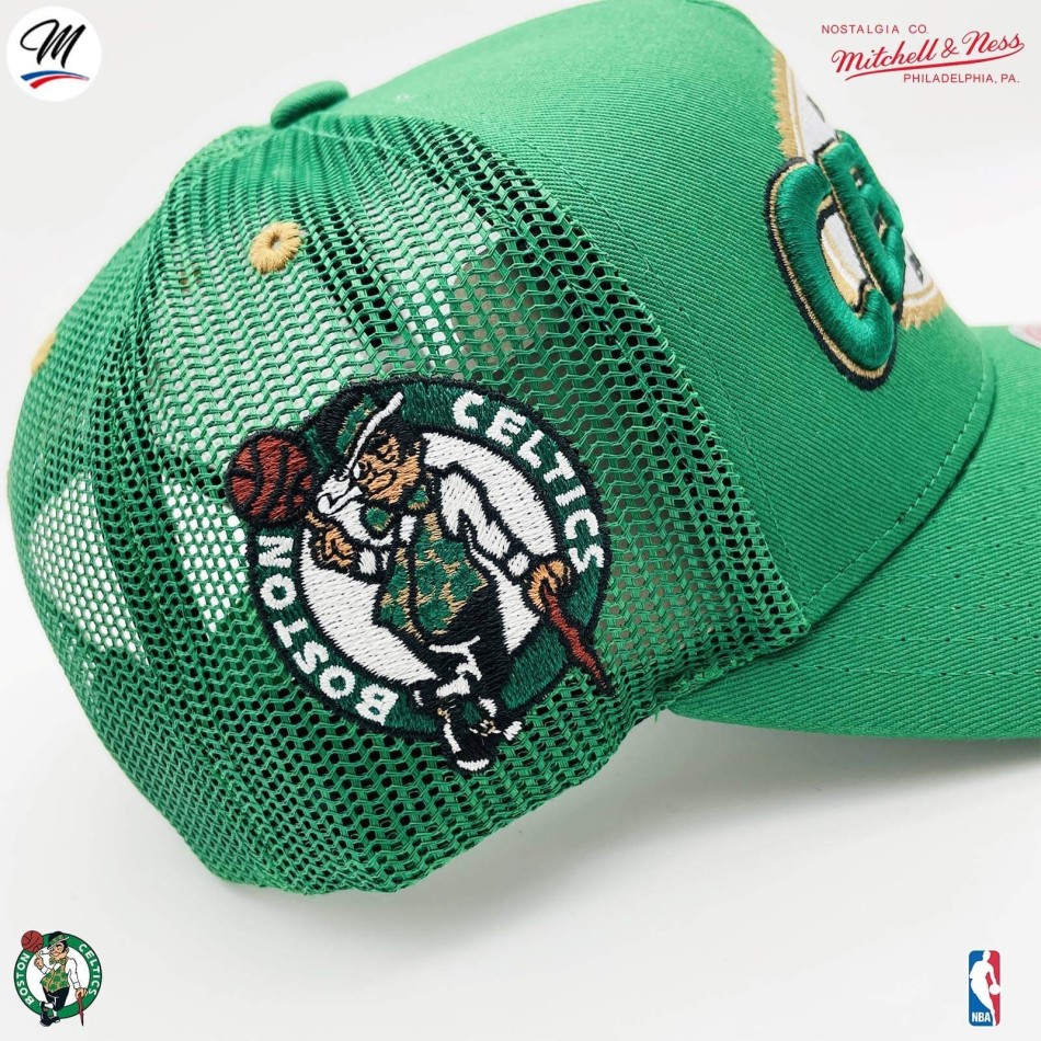 Casquette Trucker NBA Boston Celtics HWC "Team Seal" (Casquette NBA) Mitchell & Ness chez FrenchMarket