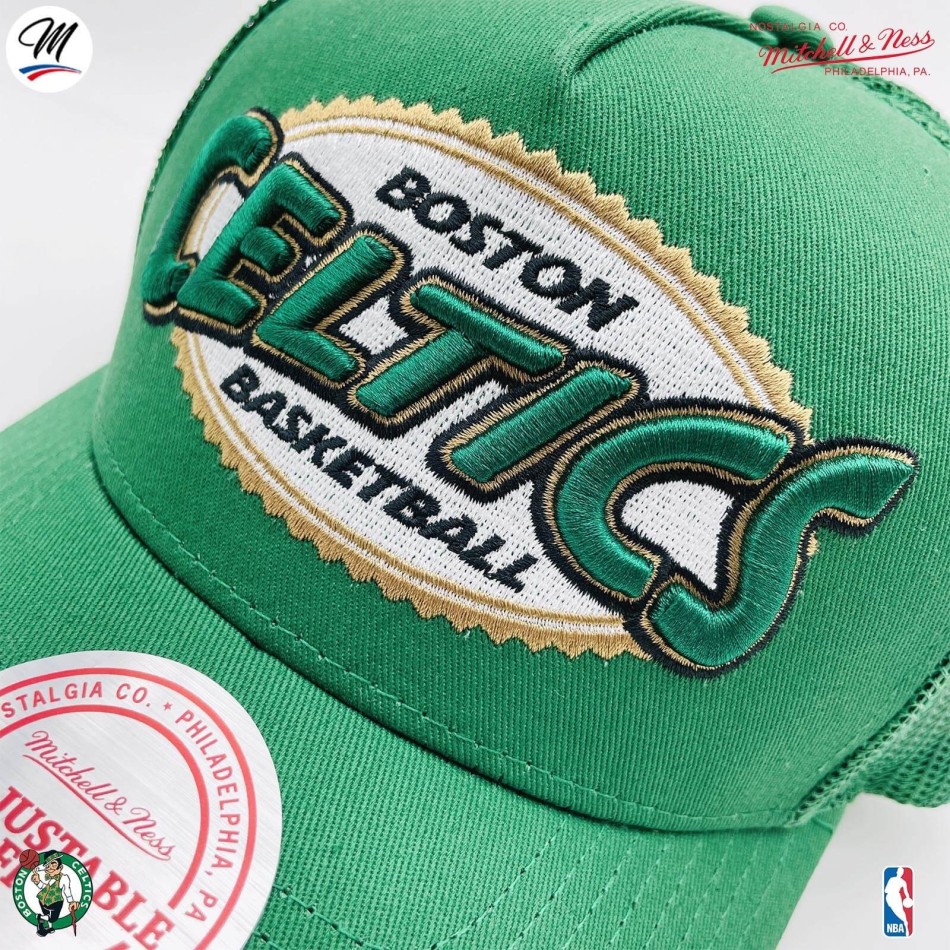 Boston Celtics HWC "Team Seal" NBA Trucker Hat (Caps) Mitchell & Ness on FrenchMarket