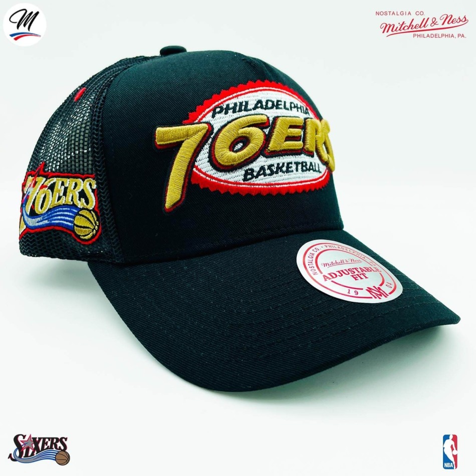 Casquette Trucker NBA Philadelphia 76ers HWC "Team Seal" (Casquette NBA) Mitchell & Ness chez FrenchMarket