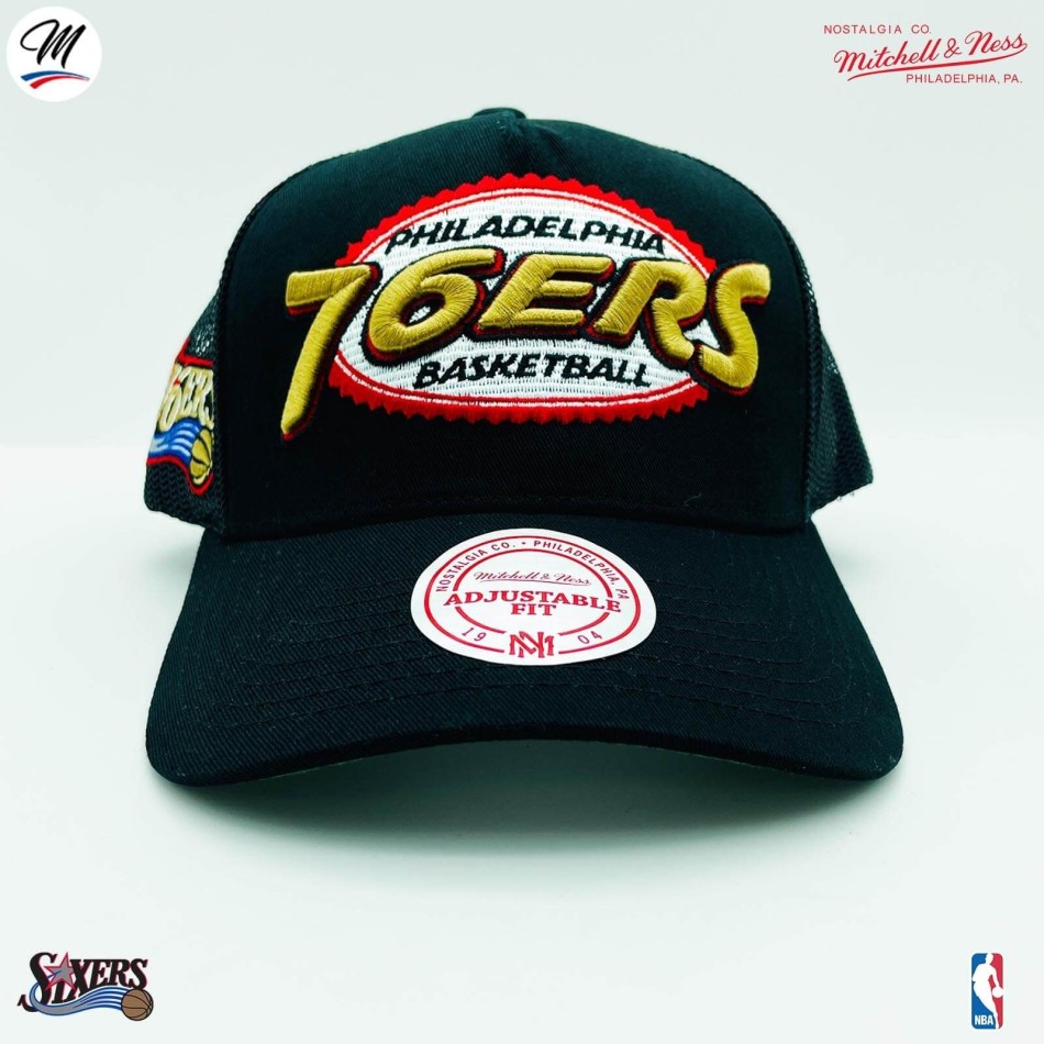 Casquette Trucker NBA Philadelphia 76ers HWC "Team Seal" (Casquette NBA) Mitchell & Ness chez FrenchMarket
