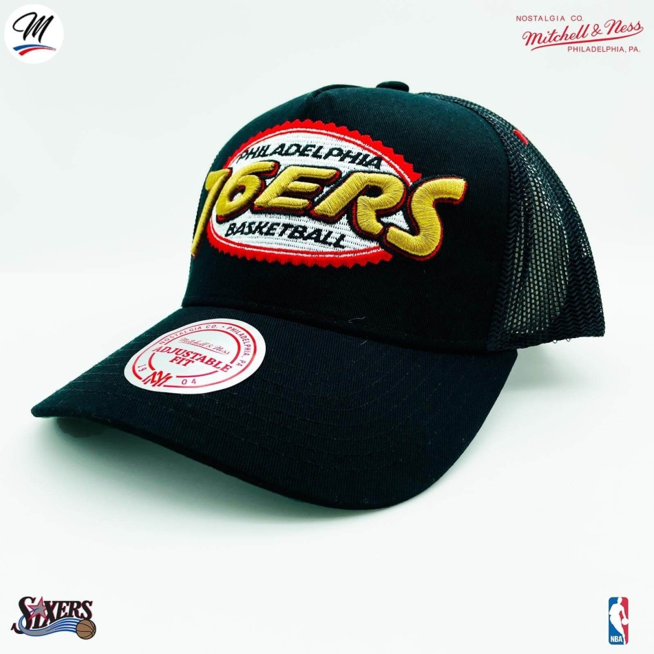 Cappellino Trucker NBA "Team Seal" Philadelphia 76ers HWC (Cappello NBA) Mitchell & Ness chez FrenchMarket