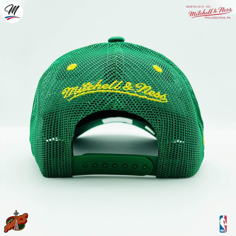Cappello Trucker Seattle Supersonics HWC "Team Seal" NBA (Cappello NBA) Mitchell & Ness chez FrenchMarket