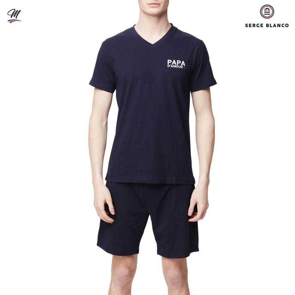 Ensemble de Pyjama Court en Coton "Papa d'Amour"