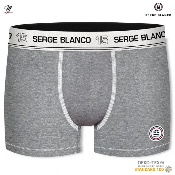 Pack de 5 calzoncillos bóxer de algodón para hombre (Calzoncillos para hombre) Serge Blanco chez FrenchMarket
