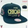 Casquette NBA Chicago Bulls "Chicago With Love" (Casquettes) Mitchell & Ness chez FrenchMarket