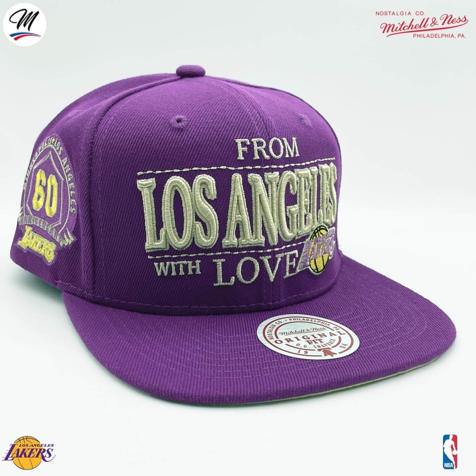 Casquette NBA Los Angeles Lakers "Los Angeles With Love" (Casquette NBA) Mitchell & Ness chez FrenchMarket