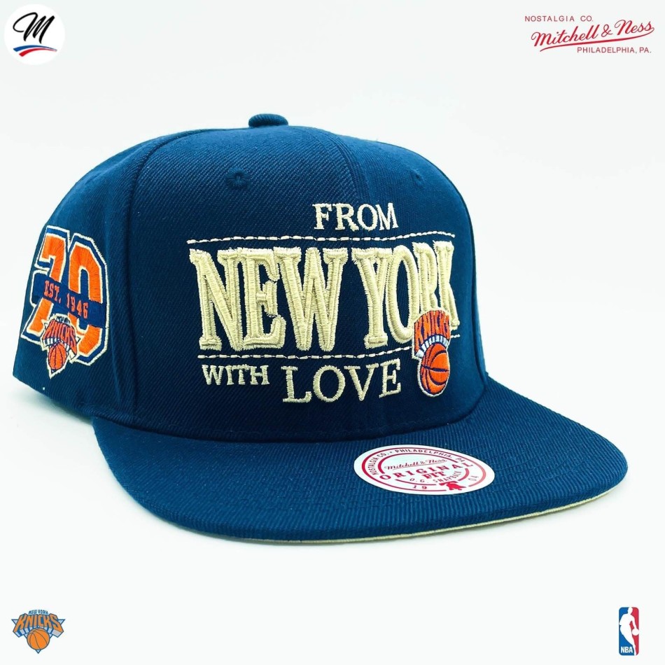 New York Knicks "New York met liefde" NBA pet (NBA-pet) Mitchell & Ness chez FrenchMarket