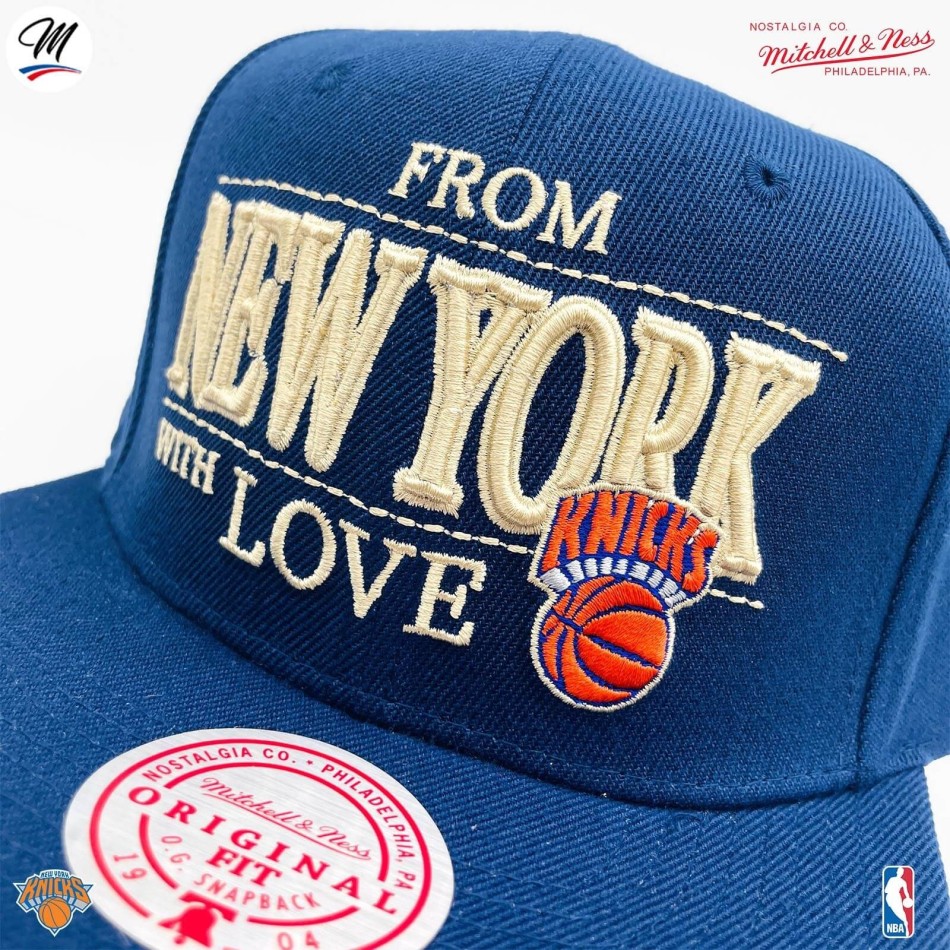 NBA New York Knicks "New York With Love" Mütze (NBA-Kappe) Mitchell & Ness auf FrenchMarket