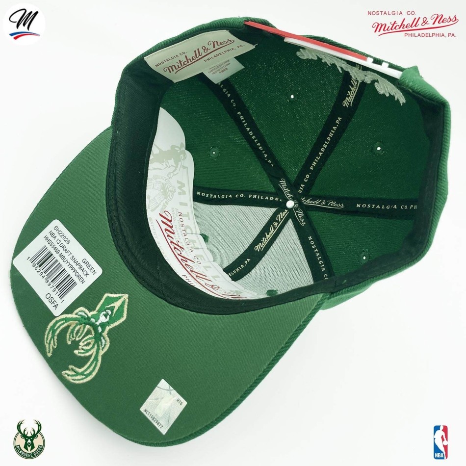 Casquette NBA Milwaukee BUCKS "Draft 2013" (Casquette NBA) Mitchell & Ness chez FrenchMarket
