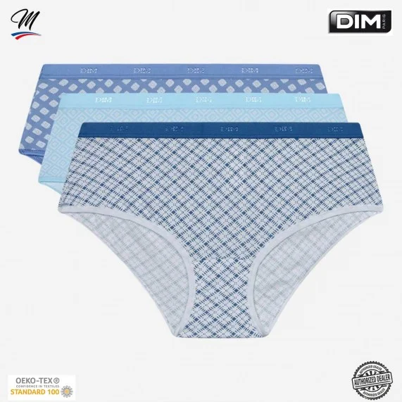 Set van 3 katoenen stretch boxers "Les Pockets de Dim" (Boksers) Dim chez FrenchMarket