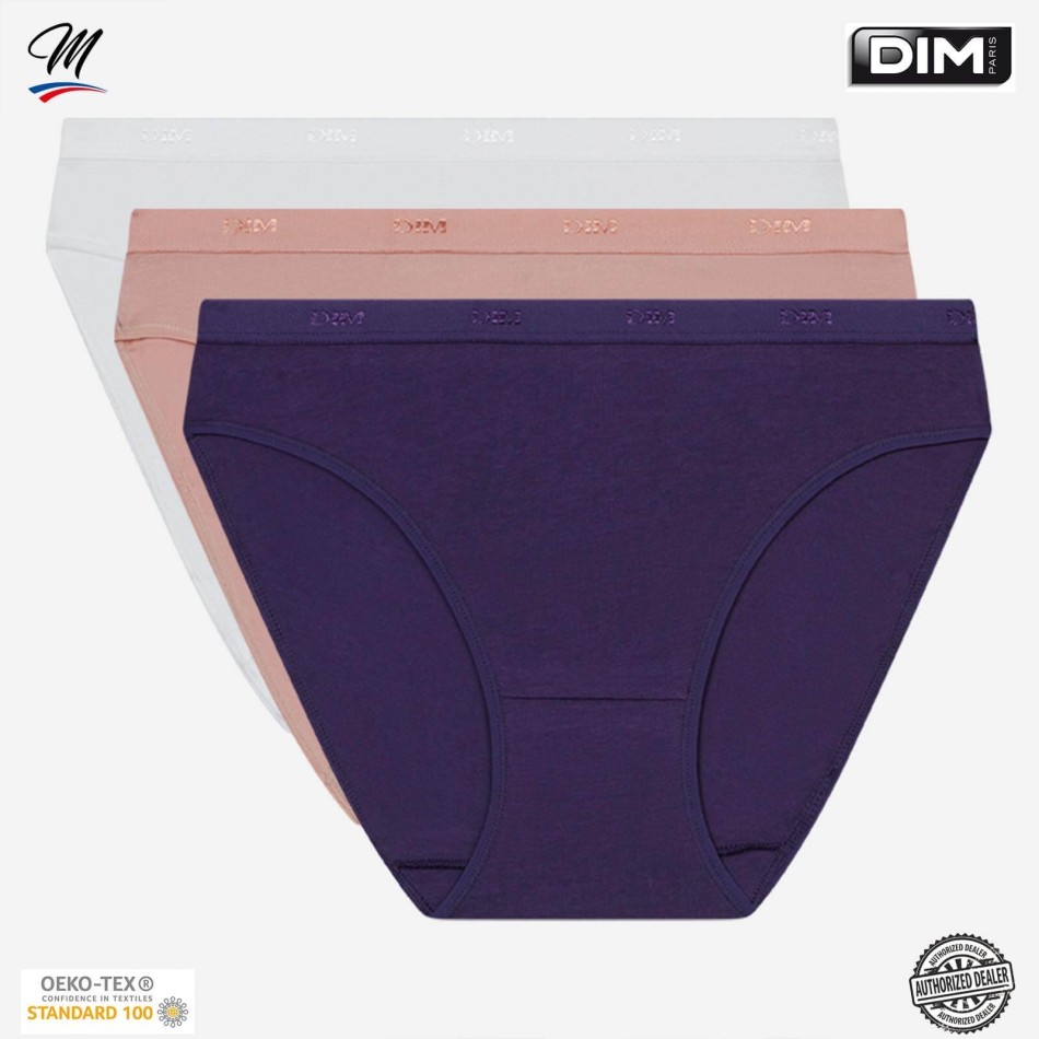 DIM Women's Set of 3 bomullsstretch "Eco" trosor för kvinnorDim"