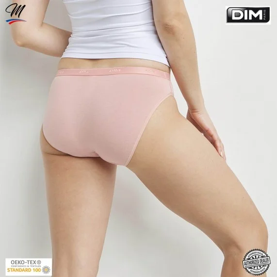 Lot de 5 Culottes Unies Coton Stretch "EcoDim" (Culotte Femme) Dim chez FrenchMarket