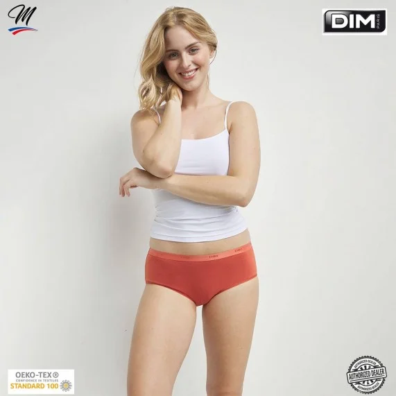 Lot de 5 Boxers Unis Coton Stretch "EcoDim" (Boxer Femme) Dim chez FrenchMarket