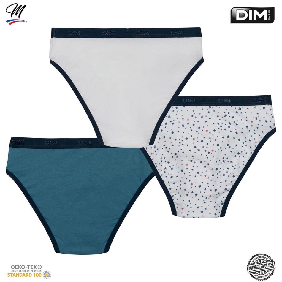 DIM GIRLS | Set med 3 stycken fina bomullsbyxor för flickor med stretchfickor