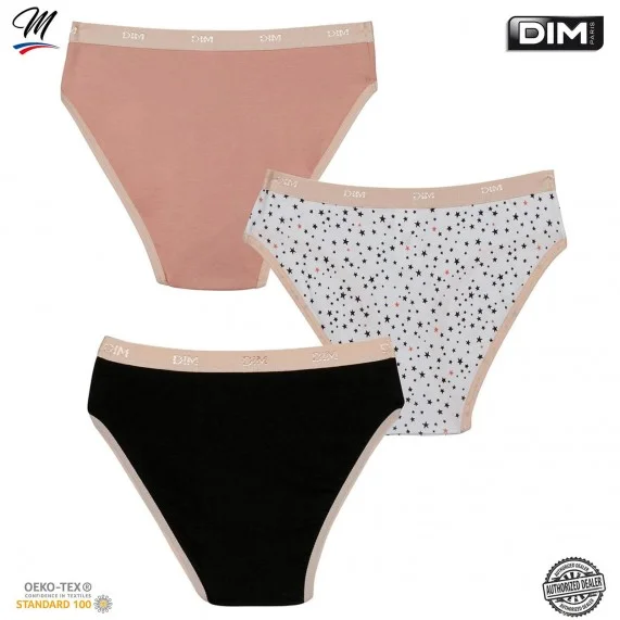 Set di 3 ragazze con mutandine in cotone elasticizzato "The Pockets (Mutandine) Dim chez FrenchMarket Set di 3 ragazze con mutandine in cotone elasticizzato "The Pockets (Mutandine) Dim chez FrenchMarket