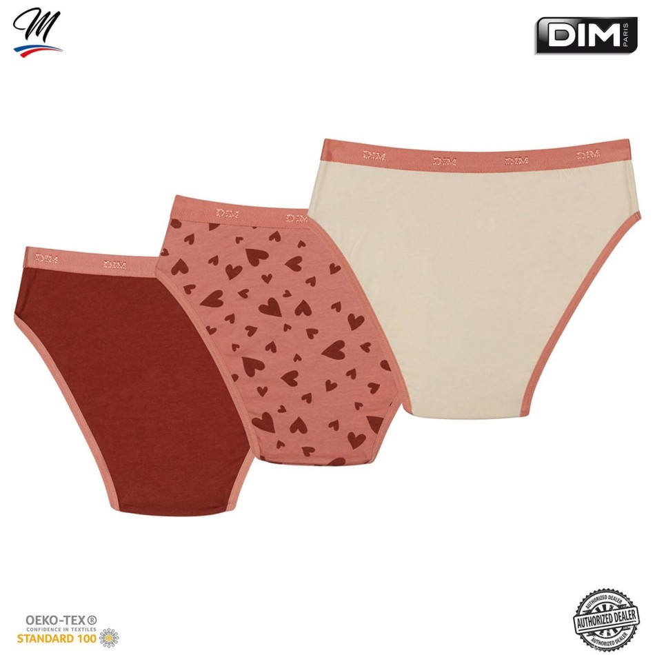 DIM GIRLS | Set med 3 stycken fina bomullsbyxor för flickor med stretchfickor