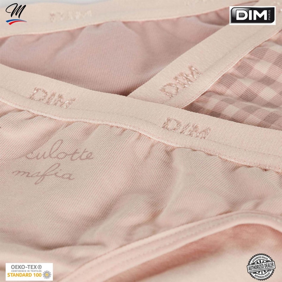 DIM GIRLS | Set med 3 stycken fina bomullsbyxor för flickor med stretchfickor