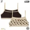 Juego de 2 sujetadores de algodón elástico para niñas "Les Pockets (Sostenes) Dim chez FrenchMarket