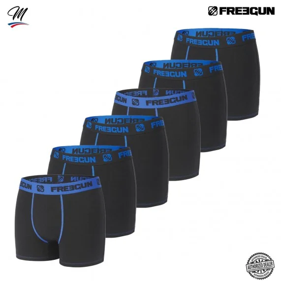 Set van 6 katoenen boxershorts voor heren (Herenboxershorts) Freegun chez FrenchMarket