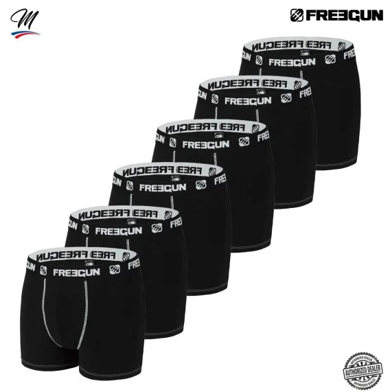 Lote de 6 bóxer de algodón para hombre (Calzoncillos para hombre) Freegun chez FrenchMarket