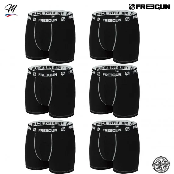 Lote de 6 bóxer de algodón para hombre (Calzoncillos para hombre) Freegun chez FrenchMarket