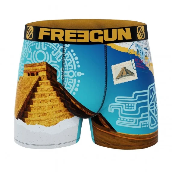 Paysage du Monde" recycled microfiber boxer shorts for men (Men's boxer shorts) Freegun on FrenchMarket