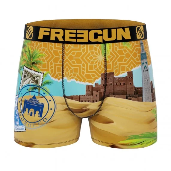 Calzoncillos de microfibra reciclada "Paysage du Monde" para hombre (Calzoncillos para hombre) Freegun chez FrenchMarket