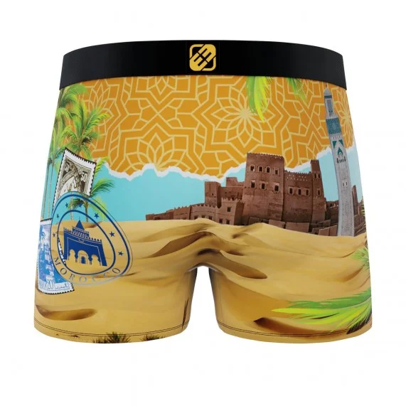 Boxershorts für Männer aus recycelter Mikrofaser "Paysage du Monde" (Landschaft der Welt) (Boxershorts Mann) Freegun auf Fren...