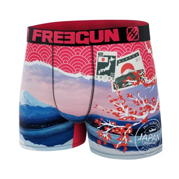 Calzoncillos de microfibra reciclada "Paysage du Monde" para hombre (Boxers) Freegun chez FrenchMarket