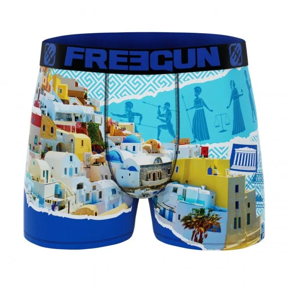 Calzoncillos de microfibra reciclada "Paysage du Monde" para hombre (Calzoncillos para hombre) Freegun chez FrenchMarket