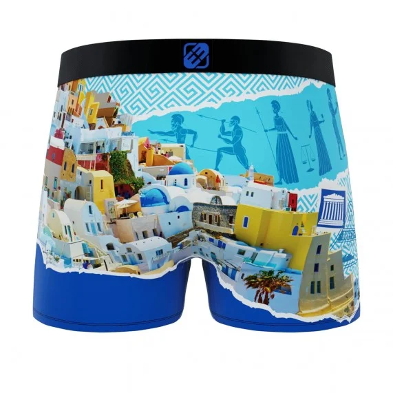 Calzoncillos de microfibra reciclada "Paysage du Monde" para hombre (Calzoncillos para hombre) Freegun chez FrenchMarket