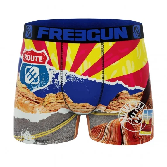 Calzoncillos de microfibra reciclada "Paysage du Monde" para hombre (Boxers) Freegun chez FrenchMarket